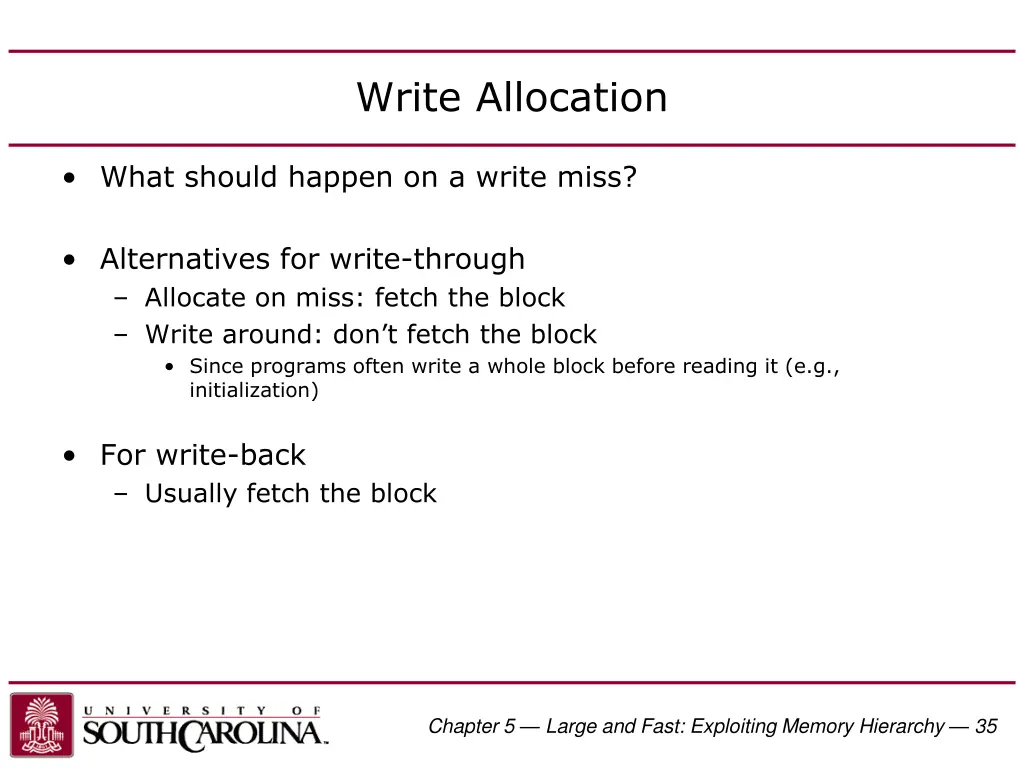 write allocation