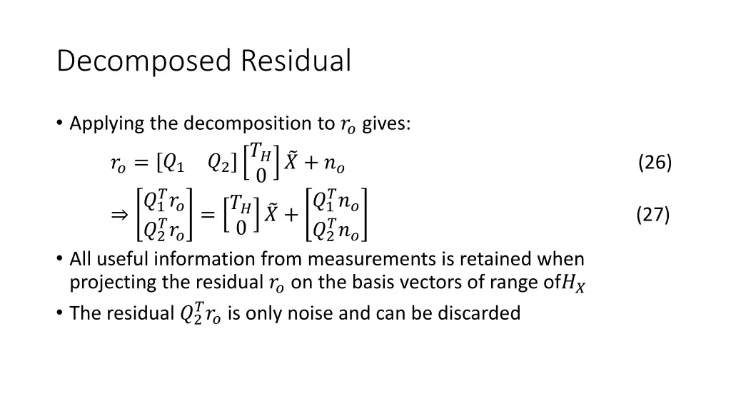 decomposed residual