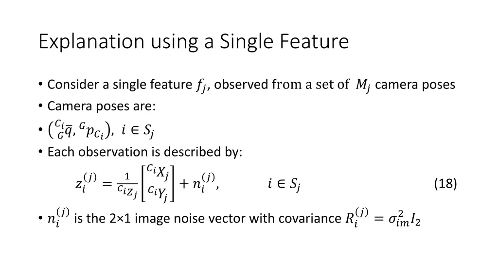explanation using a single feature