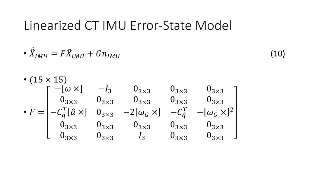 linearized ct imu error state model 1