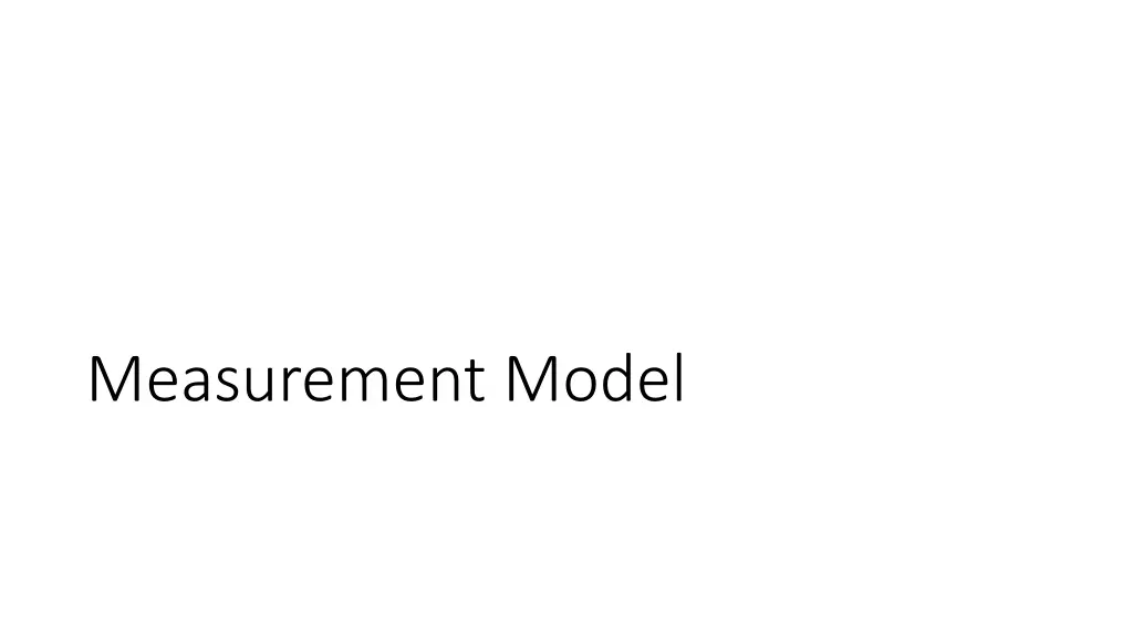 measurement model