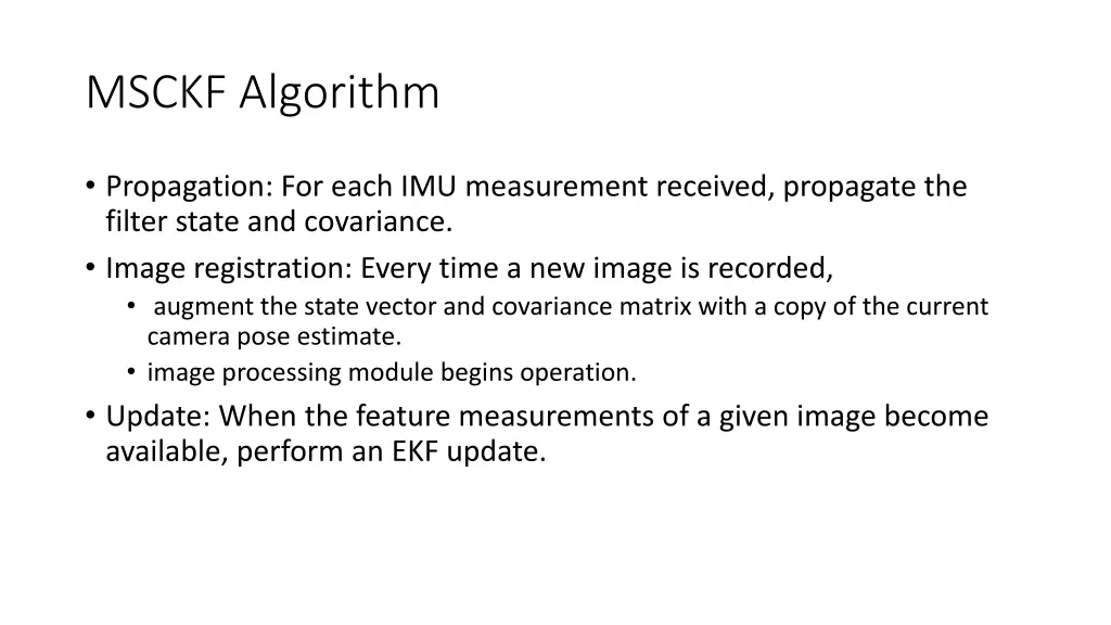 msckf algorithm