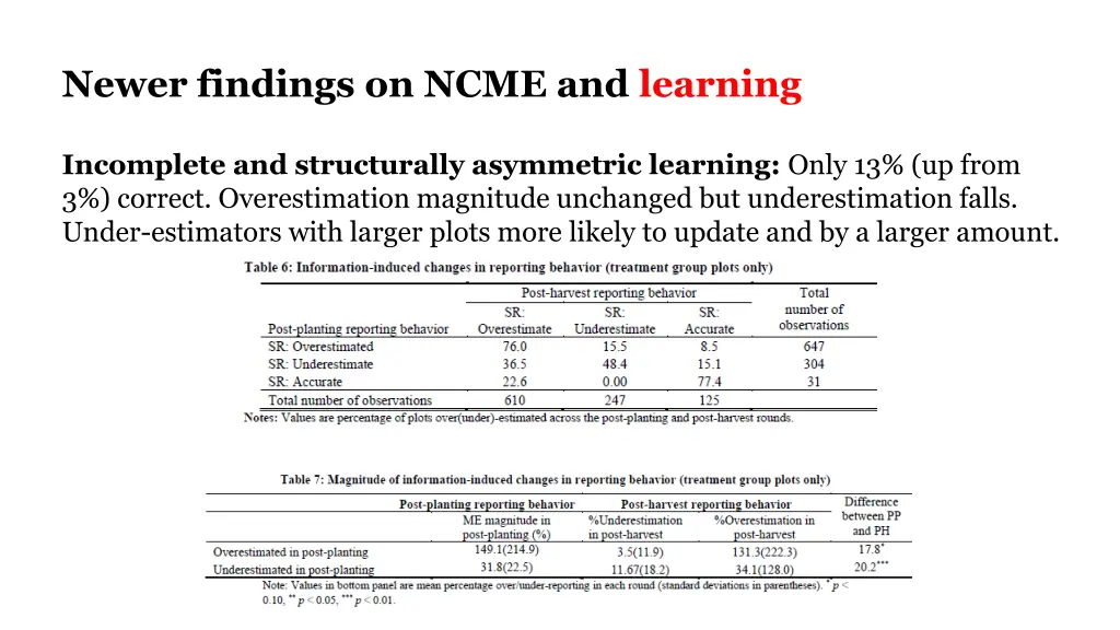 newer findings on ncme and learning 1