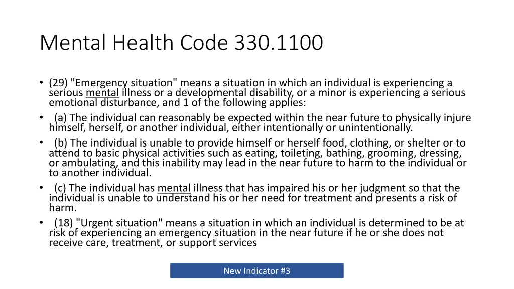 mental health code 330 1100