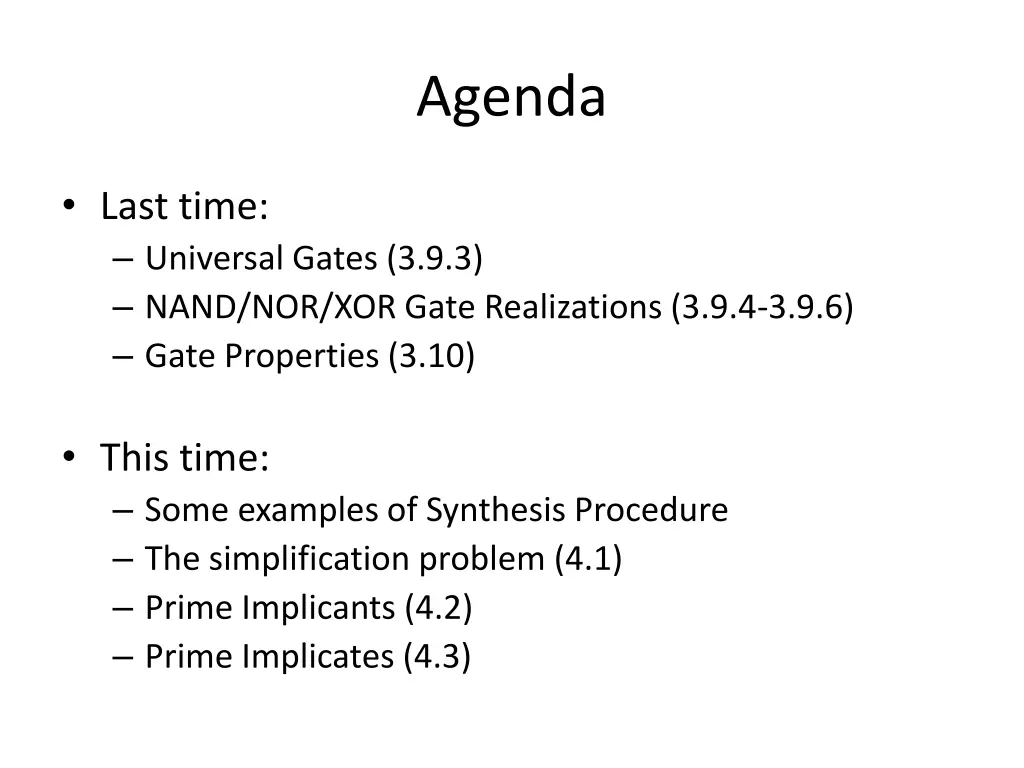 agenda