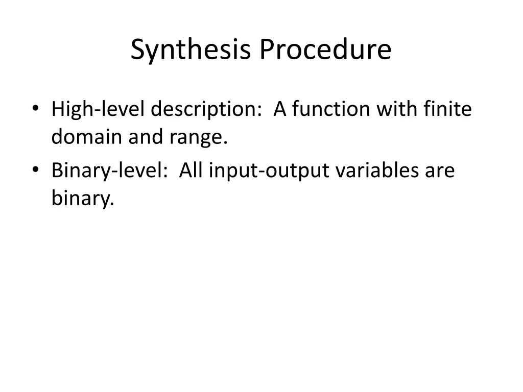 synthesis procedure