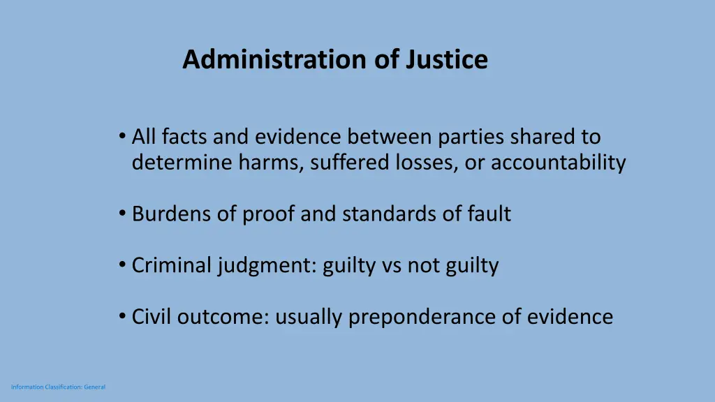 administration of justice