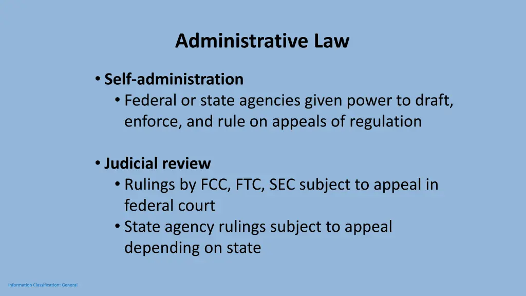 administrative law