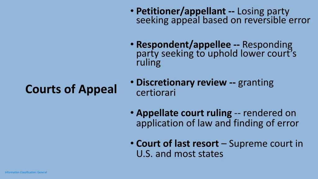 petitioner appellant losing party seeking appeal