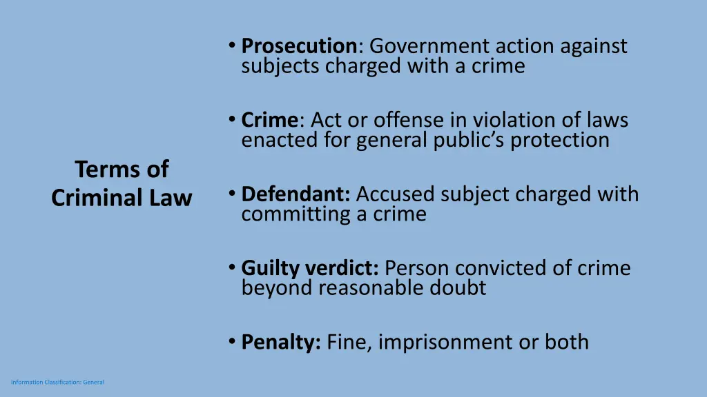 prosecution government action against subjects