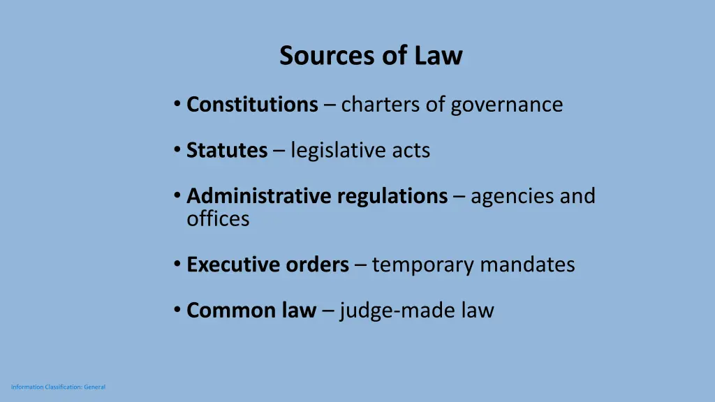 sources of law