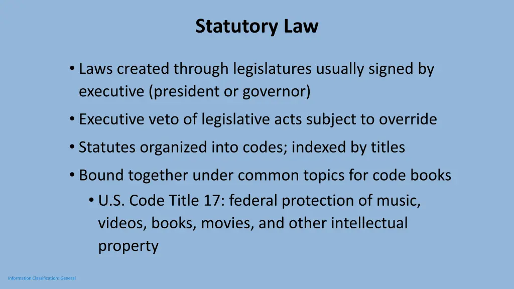 statutory law
