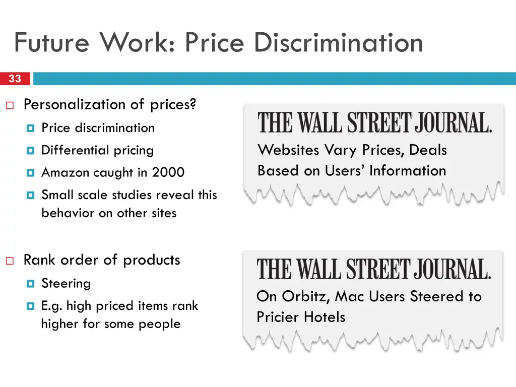 future work price discrimination