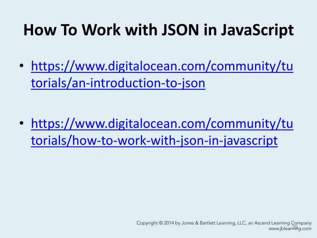 how to work with json in javascript