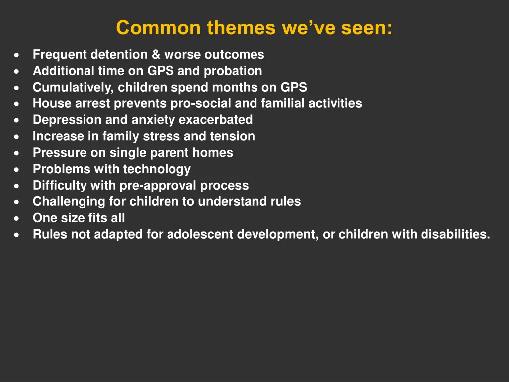 common themes we ve seen