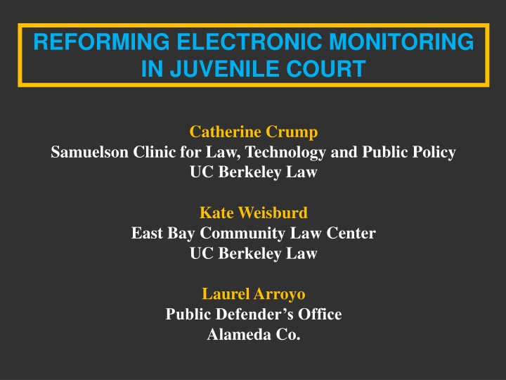 reforming electronic monitoring in juvenile court