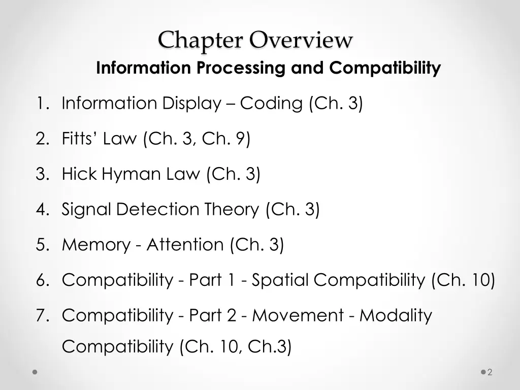 chapter overview information processing