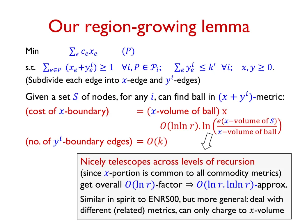 our region growing lemma 1