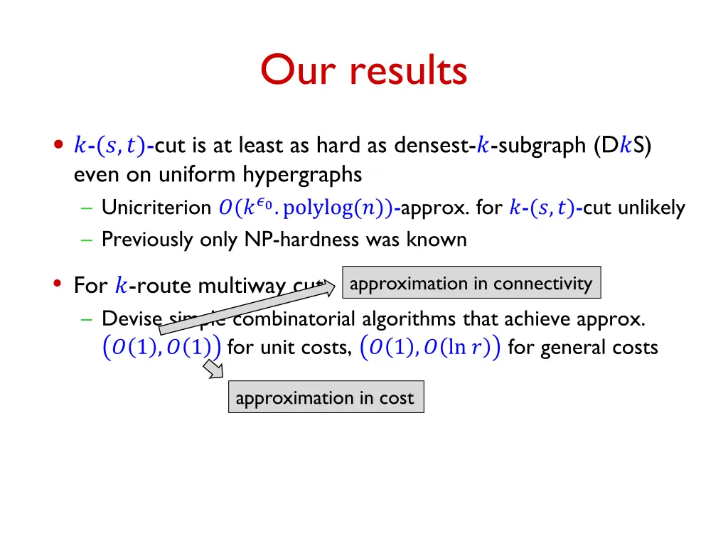 our results 1