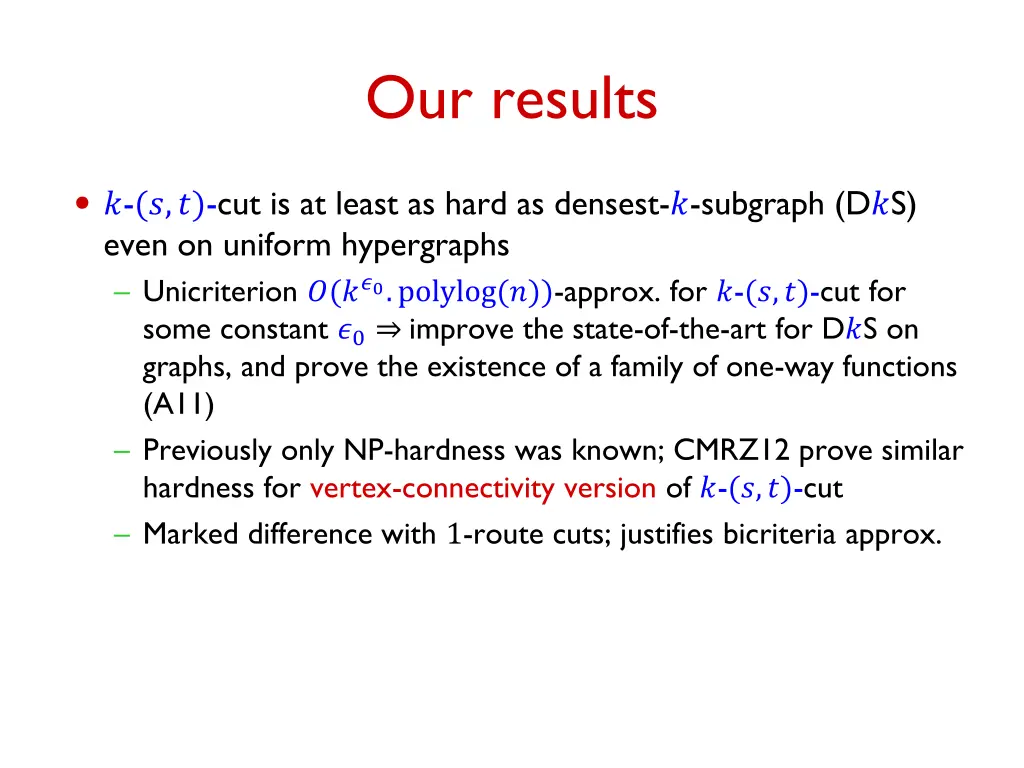 our results