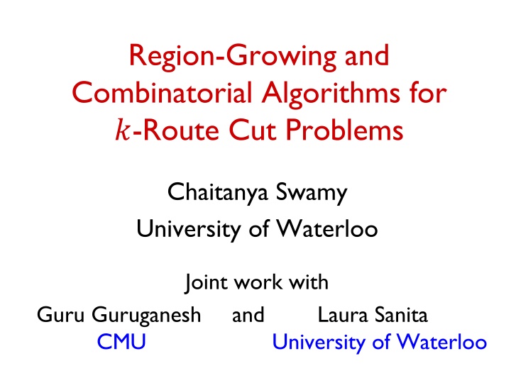 region growing and combinatorial algorithms