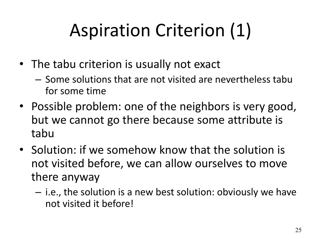aspiration criterion 1