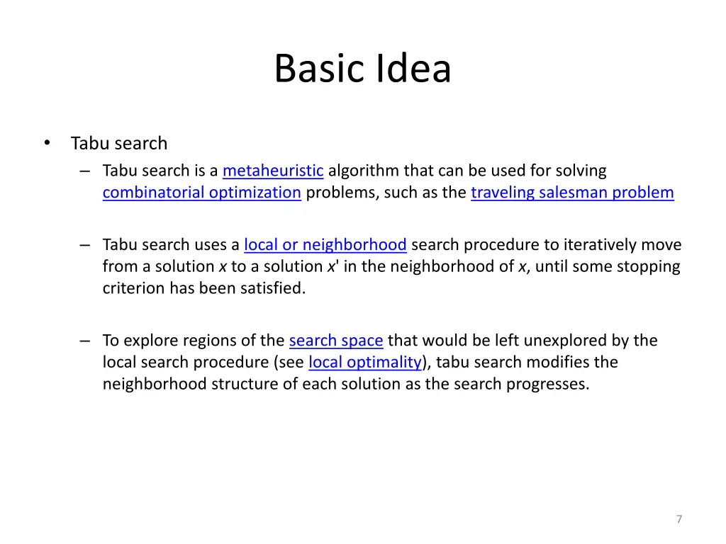 basic idea