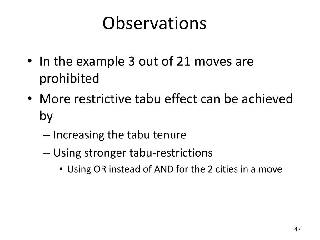 observations