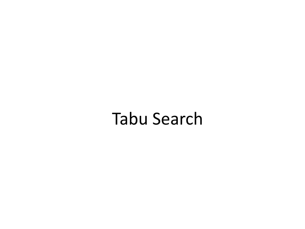 tabu search