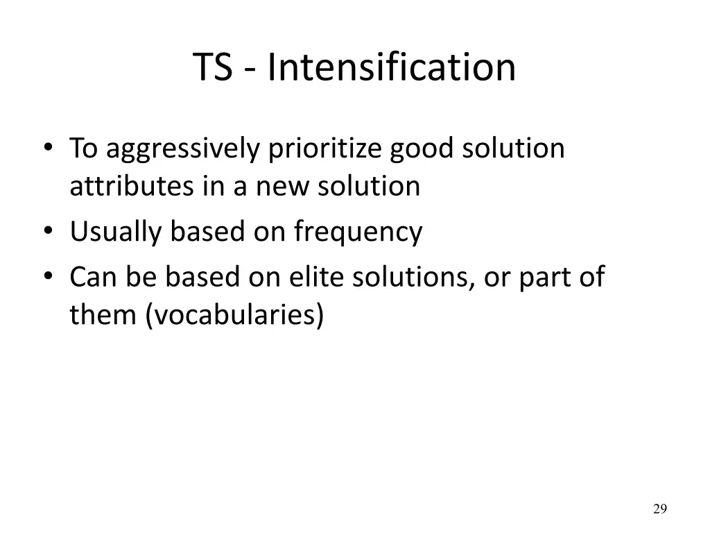 ts intensification