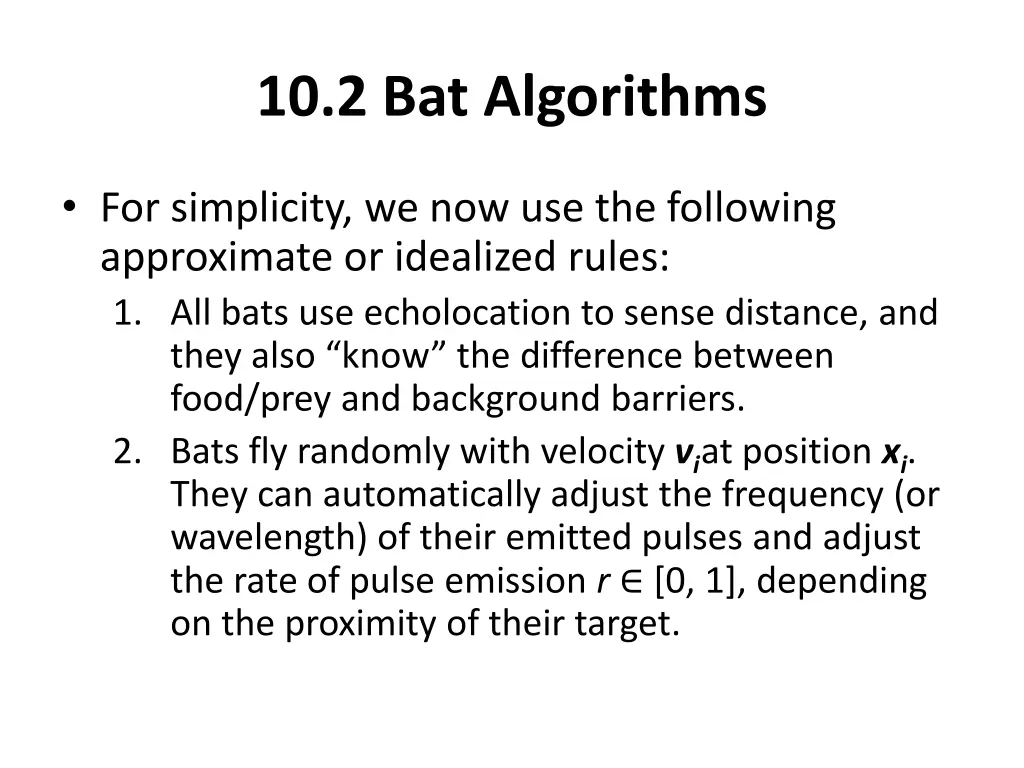 10 2 bat algorithms