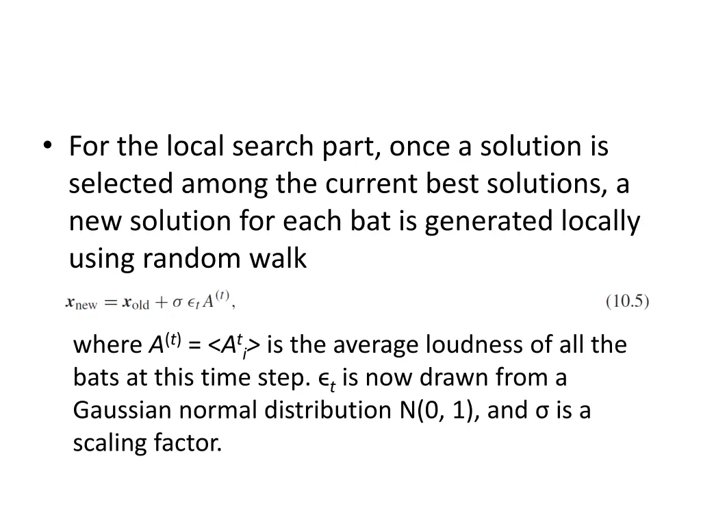 for the local search part once a solution