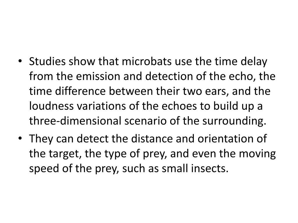 studies show that microbats use the time delay