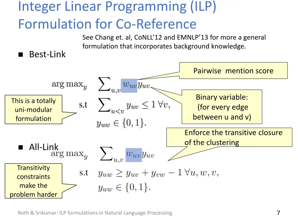 integer linear programming ilp formulation