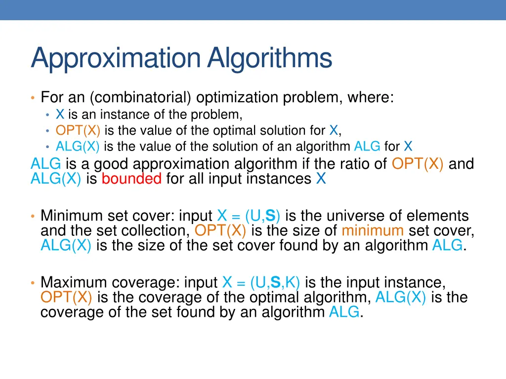 approximation algorithms