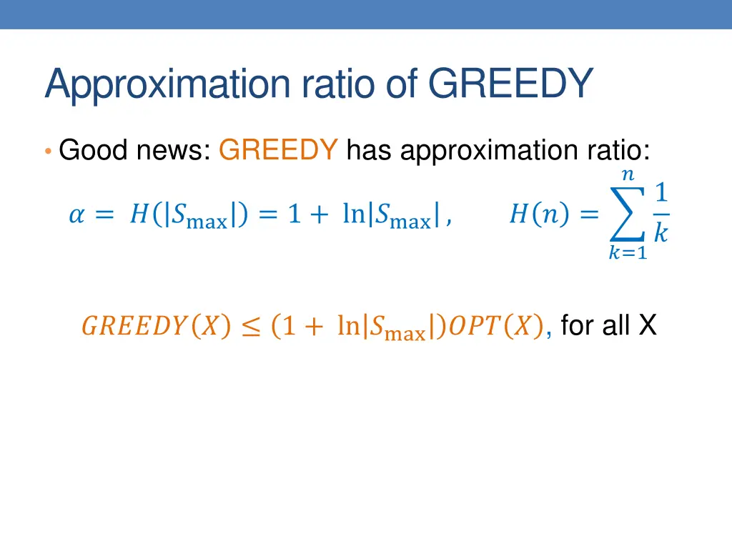 approximation ratio of greedy
