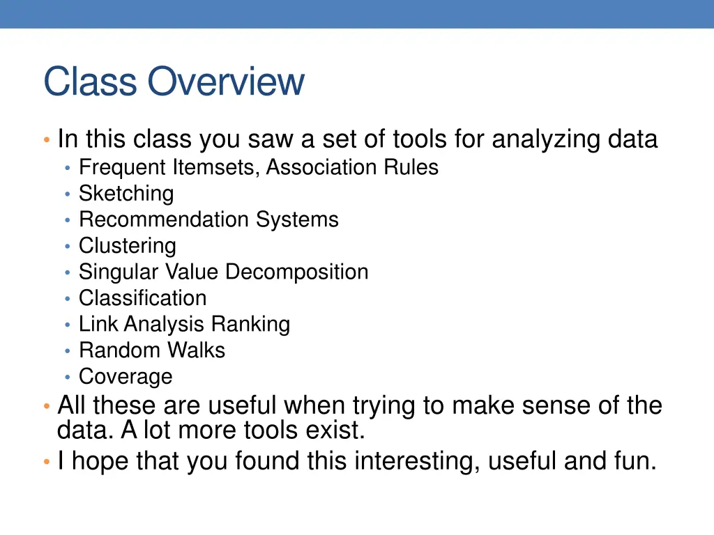 class overview