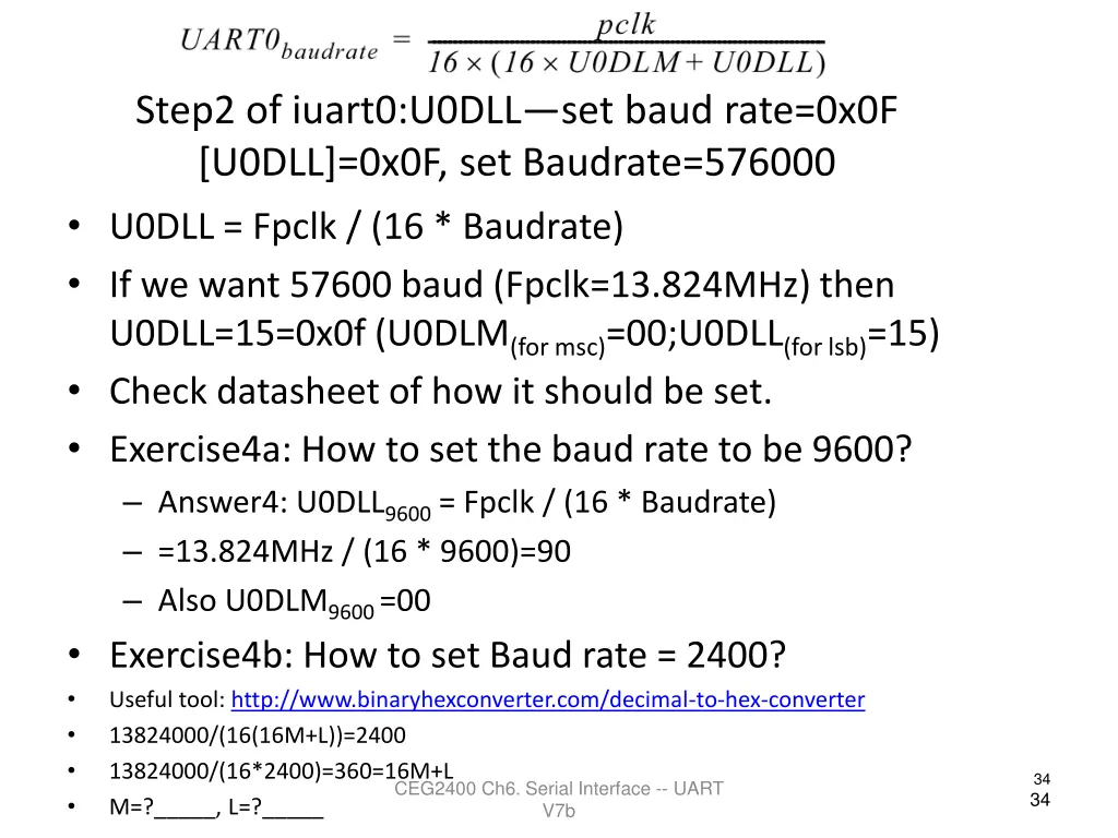 step2 of iuart0 u0dll set baud rate 0x0f u0dll