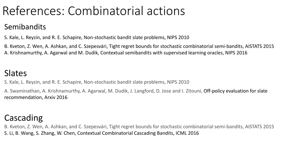 references combinatorial actions
