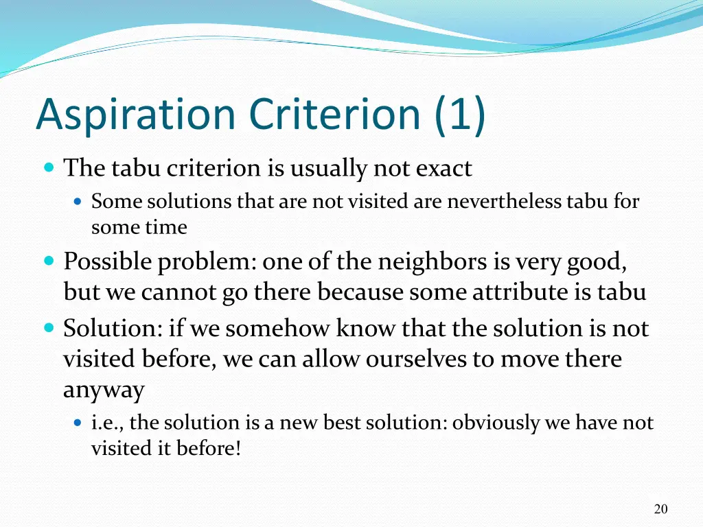 aspiration criterion 1