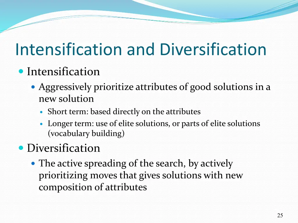 intensification and diversification