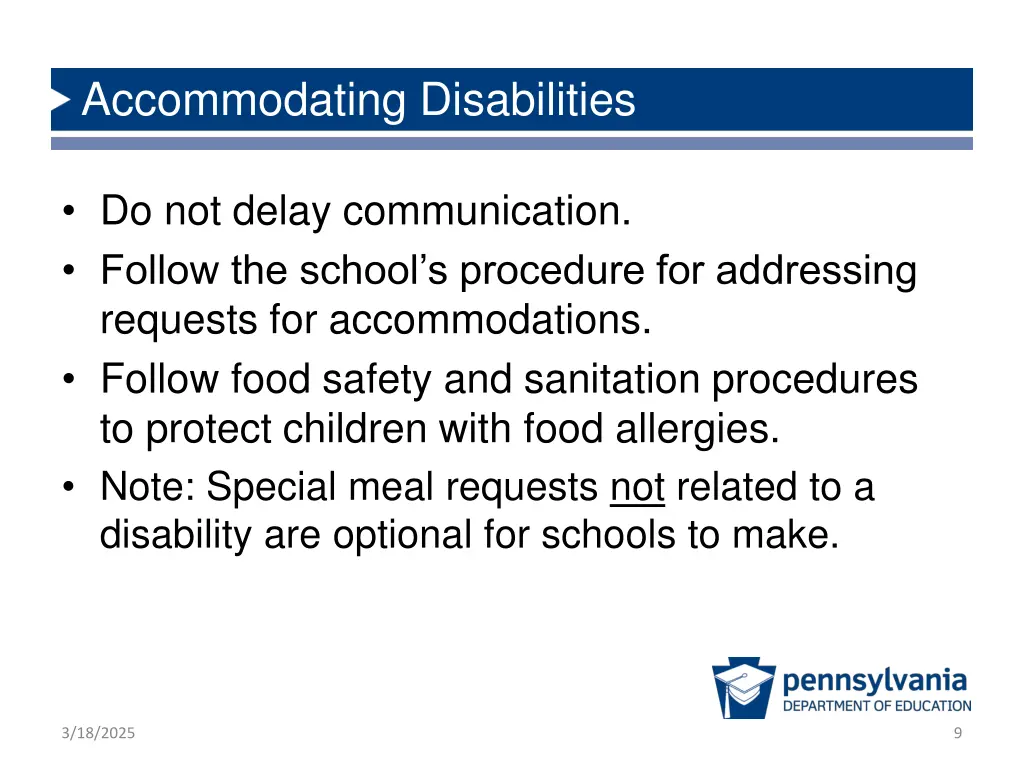 accommodating disabilities