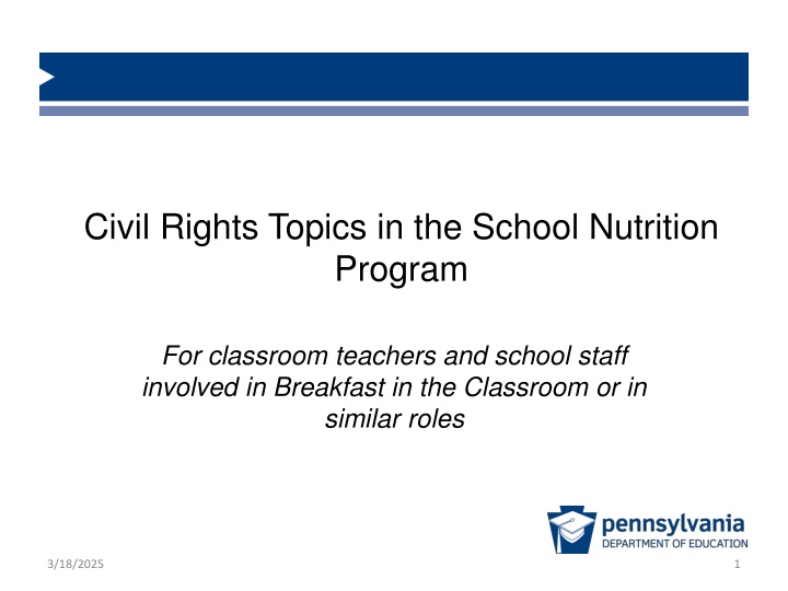 civil rights topics in the school nutrition