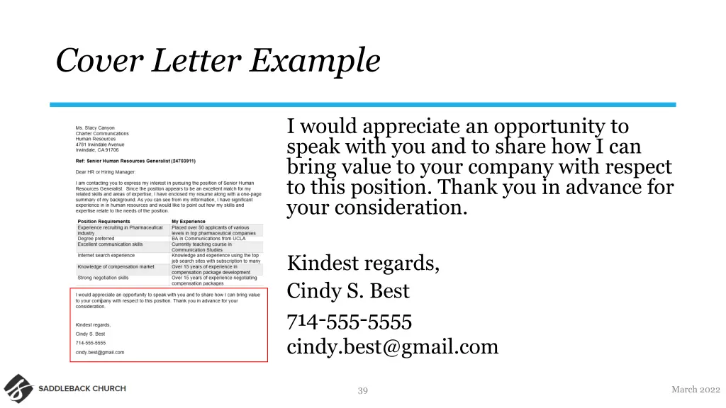 cover letter example 2