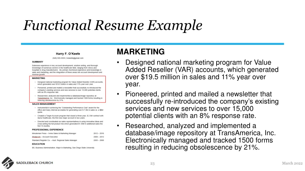 functional resume example 1