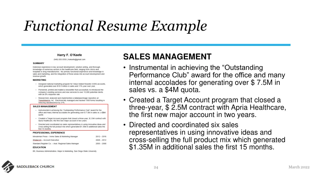 functional resume example 2