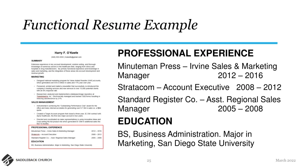 functional resume example 3