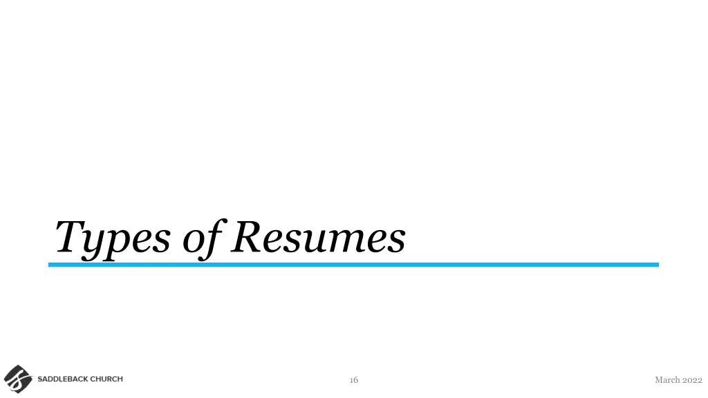 types of resumes