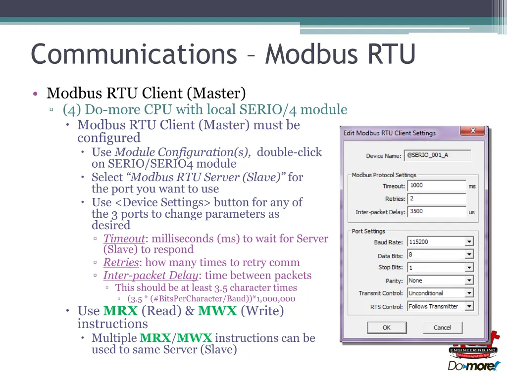 communications modbus rtu 4