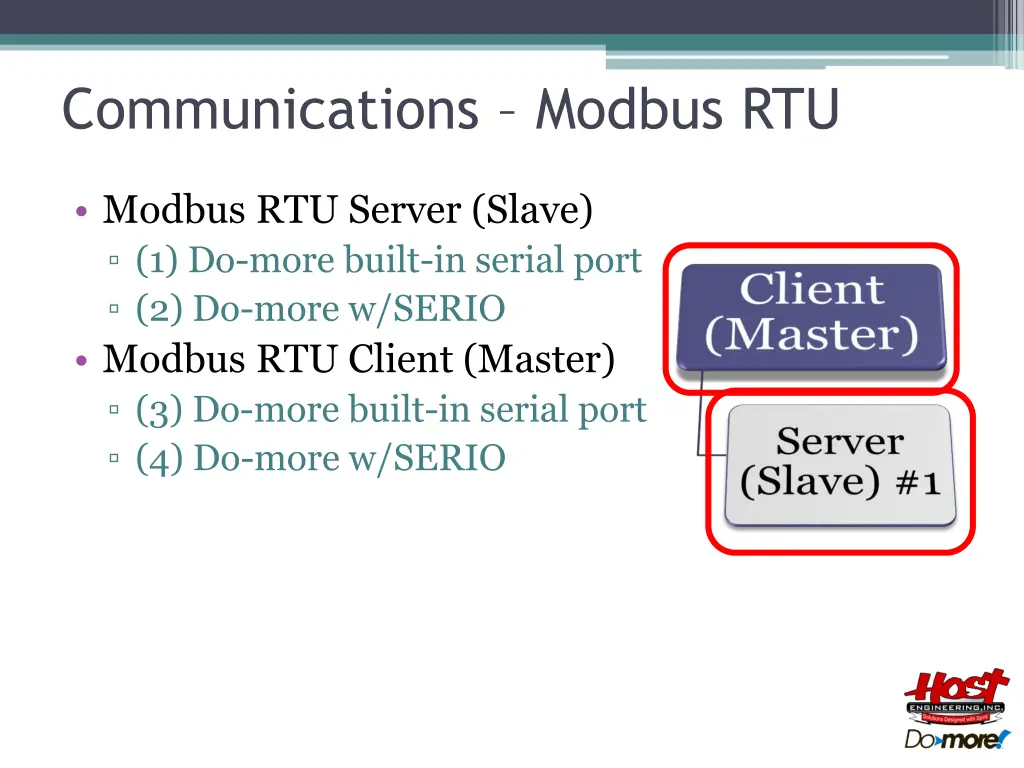 communications modbus rtu